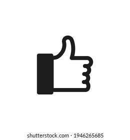 Like icon vector. Simple hand sign