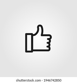Like icon vector. Simple hand thumb up sign