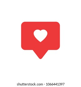 Like Icon Vector. Social Media Like Vector Icon. Instagram Like Notification. Notification Icon. Heart.