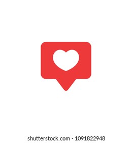 Like icon vector. Social media. Instagram like notification. Like notification icon. Heart symbol.