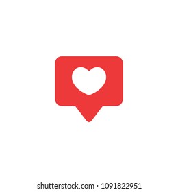 Like icon vector. Social media. Instagram like notification. Like notification icon. Heart symbol.