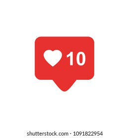 Like icon vector. Social media. Instagram like notification. Like notification icon. Heart symbol.