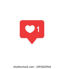 Like icon vector. Social media. Instagram like notification. Like notification icon. Heart symbol.