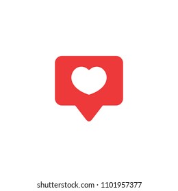 Like icon vector. Social media like vector icon. Instagram like notification. Notification Icon. Heart.