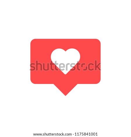Like icon vector. Social media. Like notification icon. Heart symbol. Stock vector