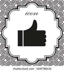 like icon vector, symbol like, sign like vector, on a geometric background