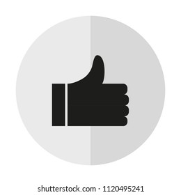 like icon vector, symbol like, sign like vector, on a background with a vertical shadow