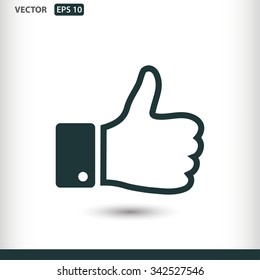 like icon vector, symbol like, sign like vector, up like icon ve