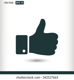 like icon vector, symbol like, sign like vector, up like icon ve