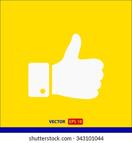 like icon vector, symbol like, sign like vector, up like icon ve