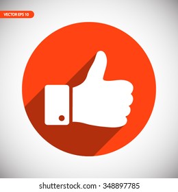 like icon vector, symbol like, sign like vector, up like icon ve
