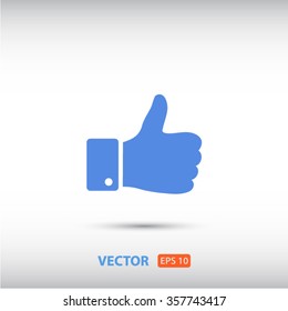like icon vector, symbol like, sign like vector, up like icon ve