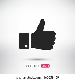 like icon vector, symbol like, sign like vector, up like icon ve