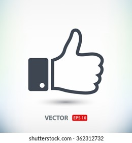 like icon vector, symbol like, sign like vector, up like icon ve