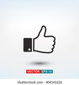 like icon vector, symbol like, sign like vector, up like icon ve