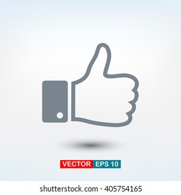 like icon vector, symbol like, sign like vector, up like icon ve