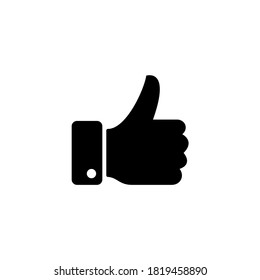 Like icon vector. Thumb icon in trendy flat design