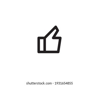 Like icon vector, thumb up vote icon for social media and network. Ok symbol button.