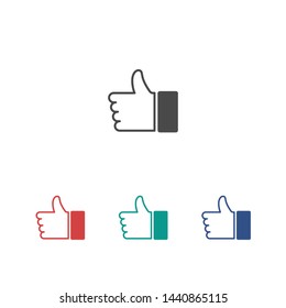 like icon vector. Thumbs up icon.