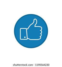 like icon Vector. thumbs up icon. Hand up Icon vector. symbol for web site Computer and mobile vector.