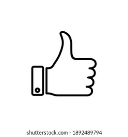Like icon vector. Thumbs up icon vector. Hand like