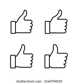 Like icon vector. Thumbs up sign and symbol. Hand like