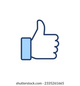 Like icon vector. Thumbs up sign and symbol. Hand like