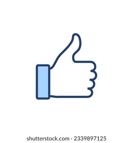 Como un vector de icono. Firma y símbolo de los números arriba. Me gusta la mano