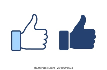 Like icon vector. Thumbs up sign and symbol. Hand like