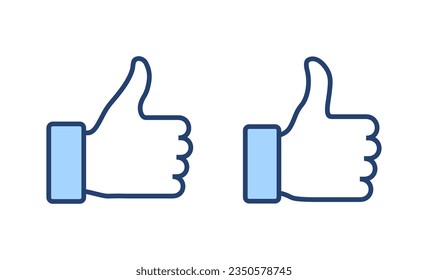 Como un vector de icono. Firma y símbolo de los números arriba. Me gusta la mano