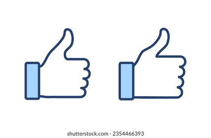 Como un vector de icono. Firma y símbolo de los números arriba. Me gusta la mano
