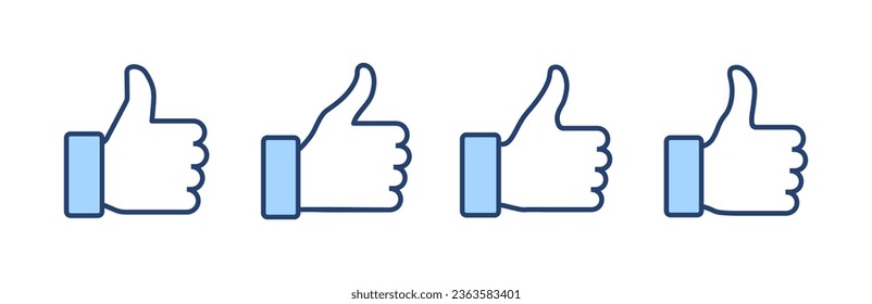 Like icon vector. Thumbs up sign and symbol. Hand like