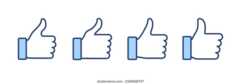 Like icon vector. Thumbs up sign and symbol. Hand like