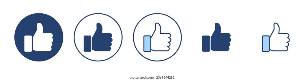 Like icon vector. Thumbs up sign and symbol. Hand like
