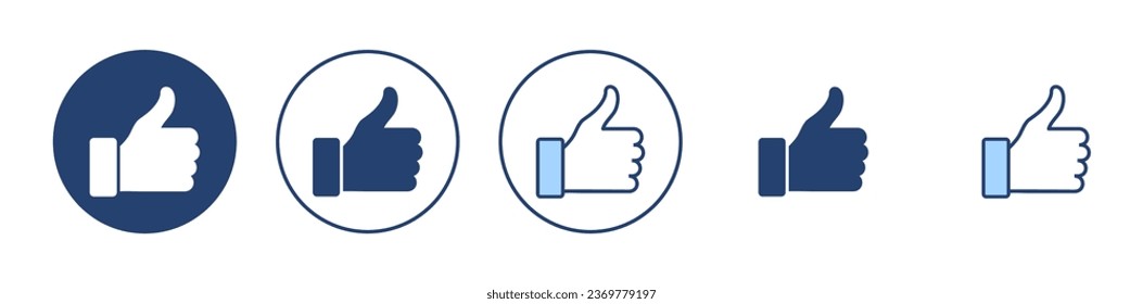 Like icon vector. Thumbs up sign and symbol. Hand like