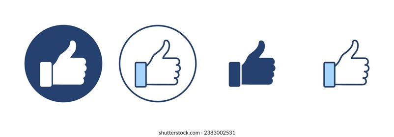 Like icon vector. Thumbs up sign and symbol. Hand like