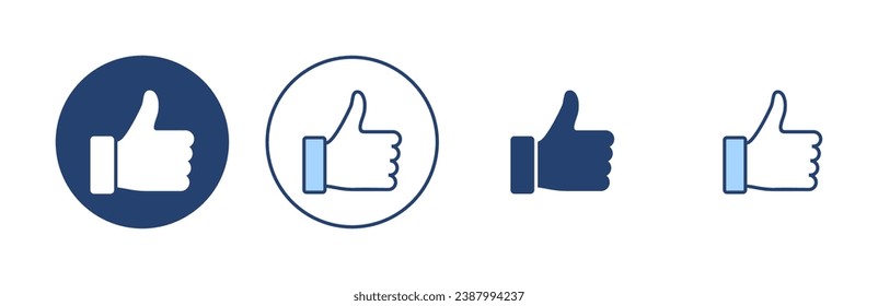 Like icon vector. Thumbs up sign and symbol. Hand like