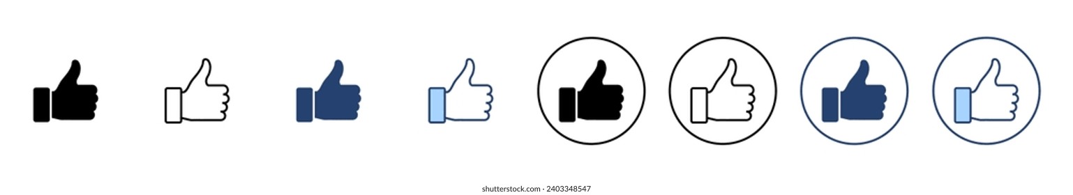 Like icon vector. Thumbs up sign and symbol. Hand like
