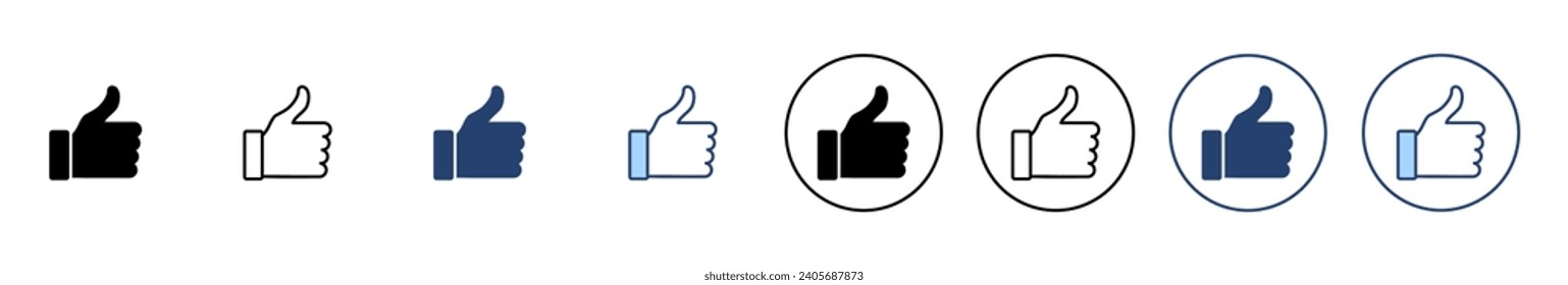 Like icon vector. Thumbs up sign and symbol. Hand like