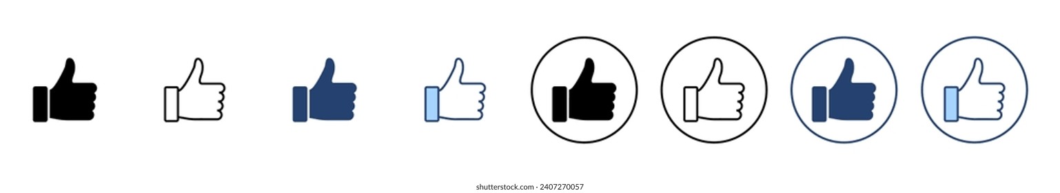 Like icon vector. Thumbs up sign and symbol. Hand like