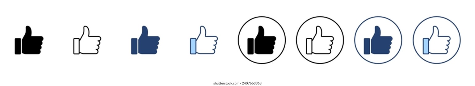 Like icon vector. Thumbs up sign and symbol. Hand like