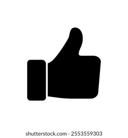 Like icon vector. Thumbs up sign and symbol. Hand like