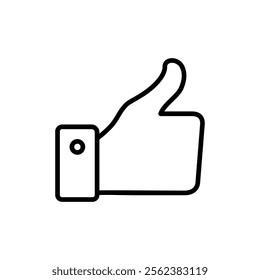 Like icon vector. Thumbs up sign and symbol. Hand like