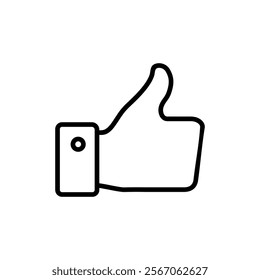 Like icon vector. Thumbs up sign and symbol. Hand like