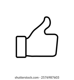 Like icon vector. Thumbs up sign and symbol. Hand like