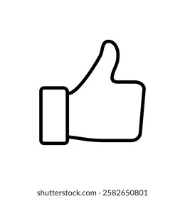 Like icon vector. Thumbs up sign and symbol. Hand like