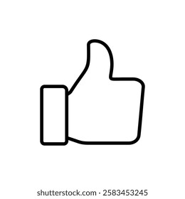 Like icon vector. Thumbs up sign and symbol. Hand like