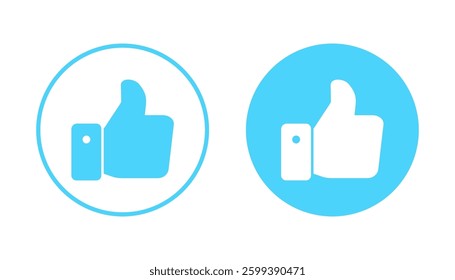 Like icon vector. Thumbs up sign and symbol. Hand like