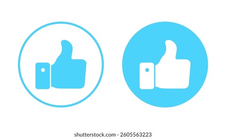 Like icon vector. Thumbs up sign and symbol. Hand like