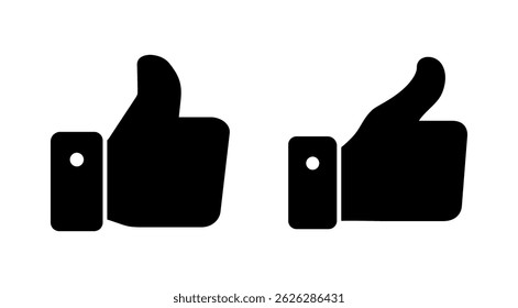 Like icon vector. Thumbs up sign and symbol. Hand like